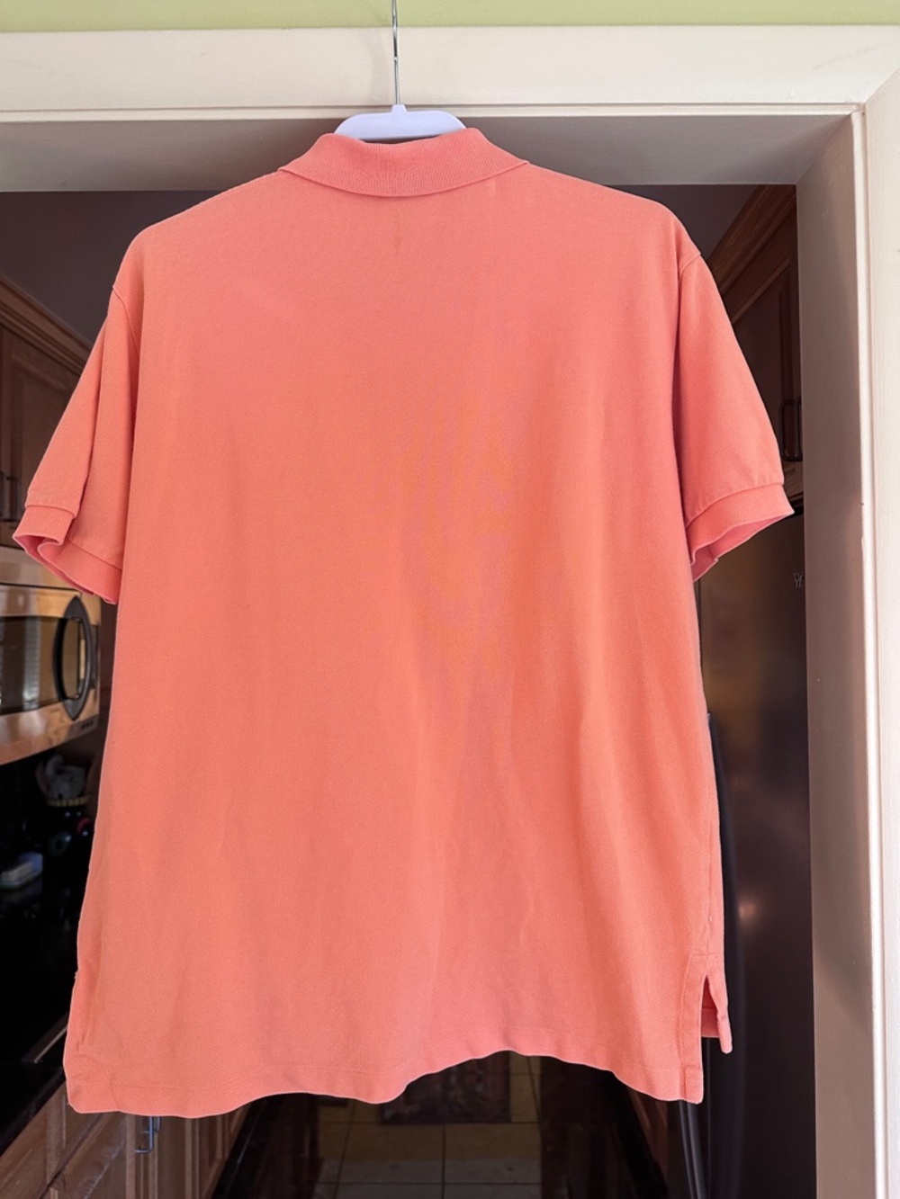 Vintage Polo Ralph Lauren Short Sleeve Polo Shirt Orange Men Large Chest Pocket - Picture 5 of 11